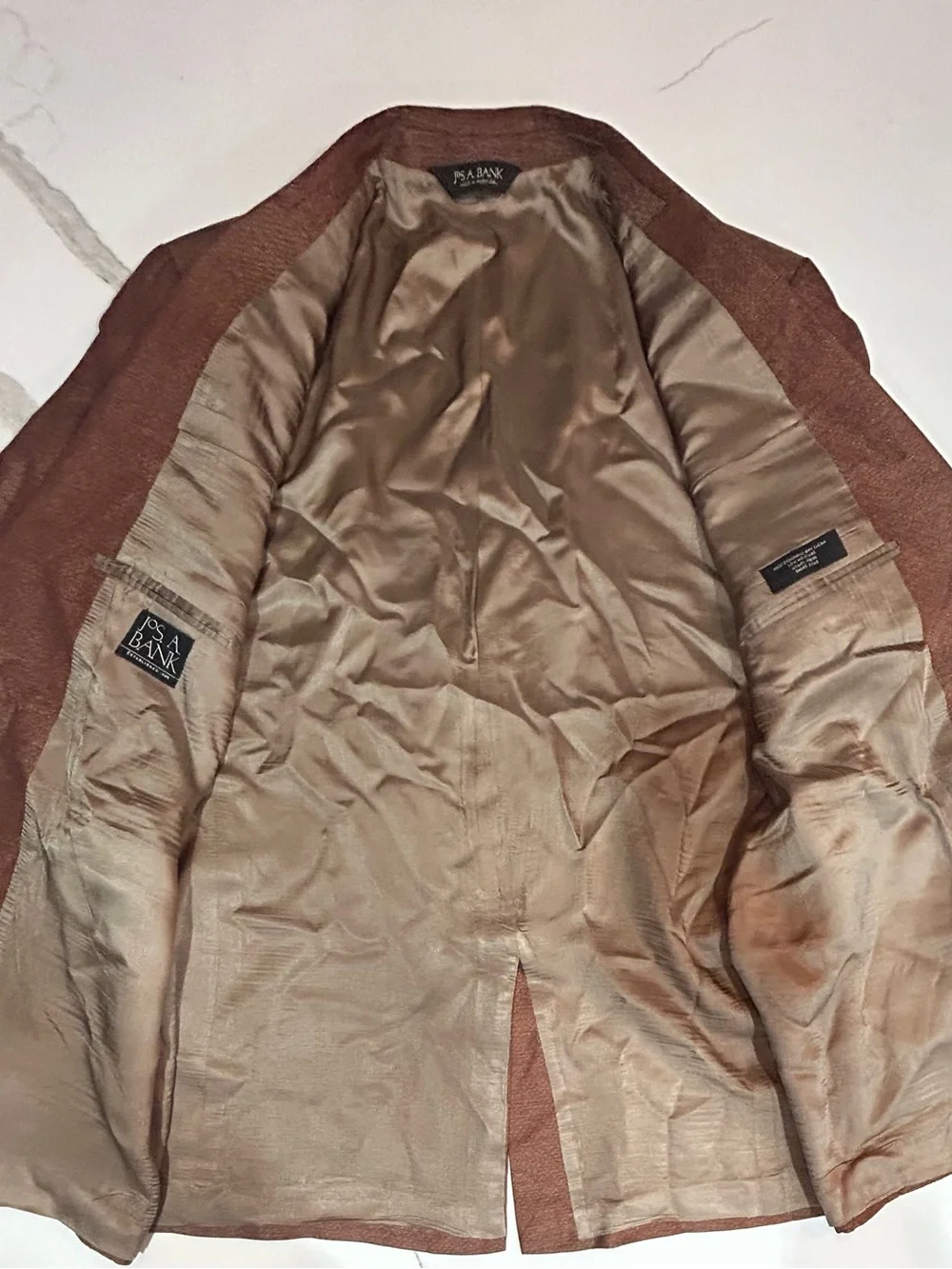 Jos. A. Bank Rust Bronze Textured Metallic Blazer Men’s L Oversized